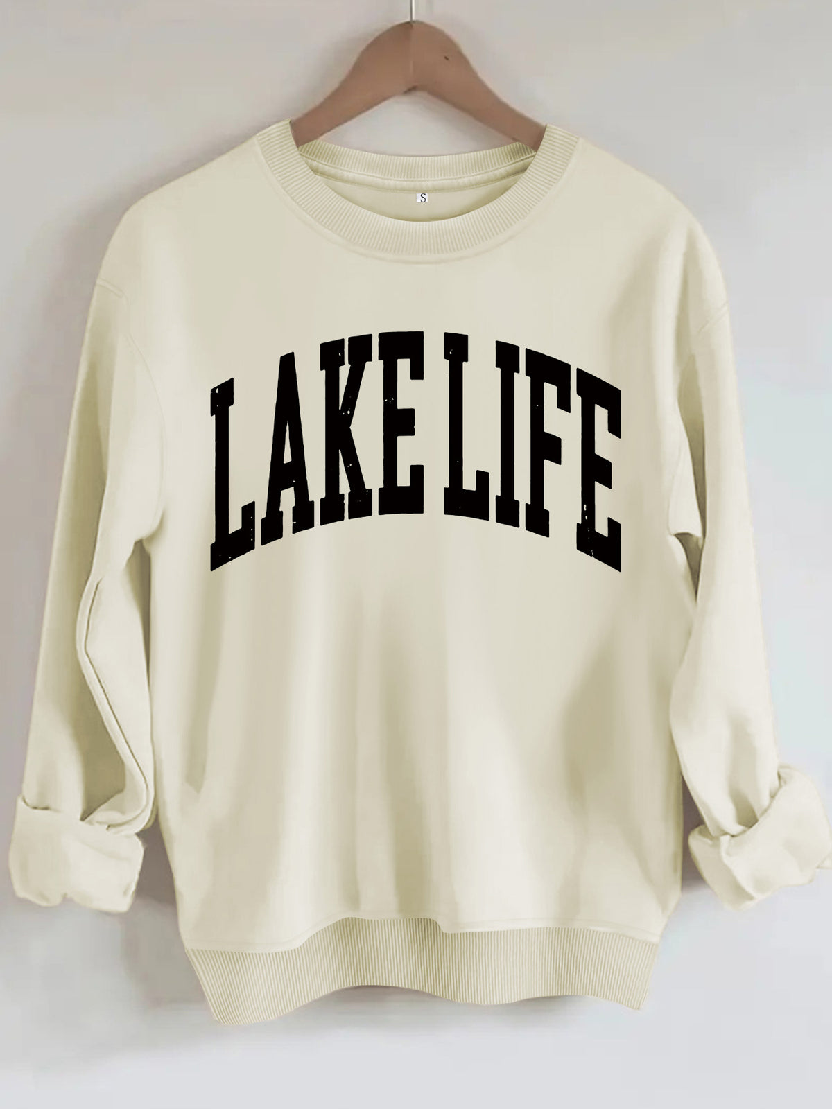 Női pulóver „Lake Life” felirattal