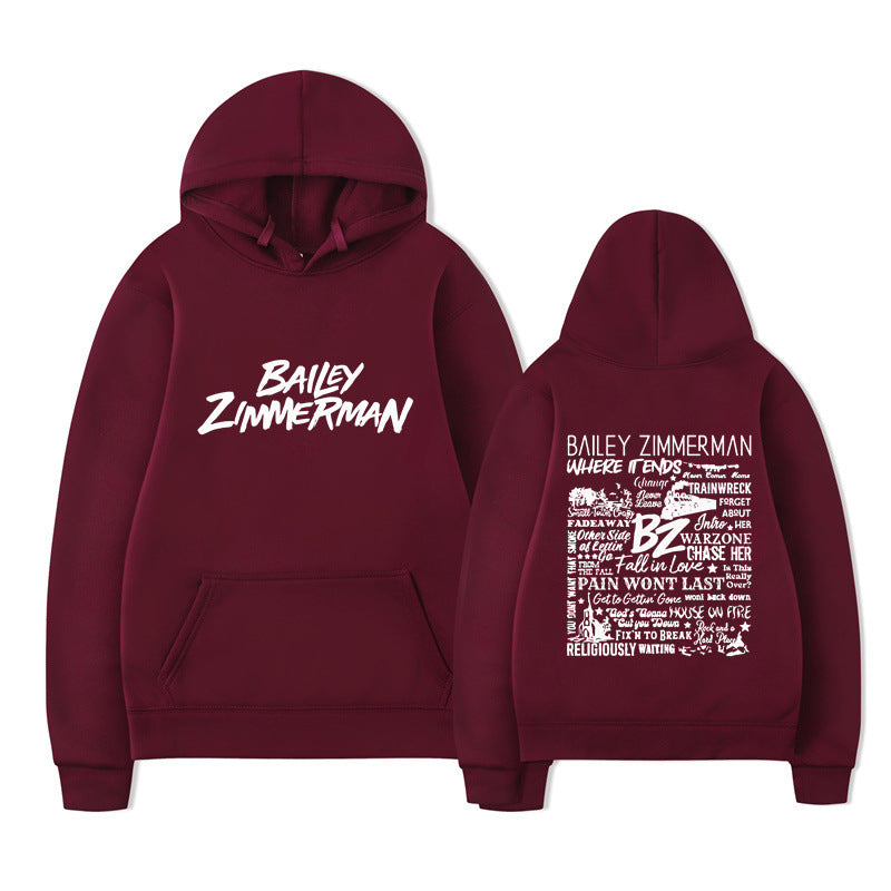 Bailey Zimmerman-feliratos uniszex pulóver