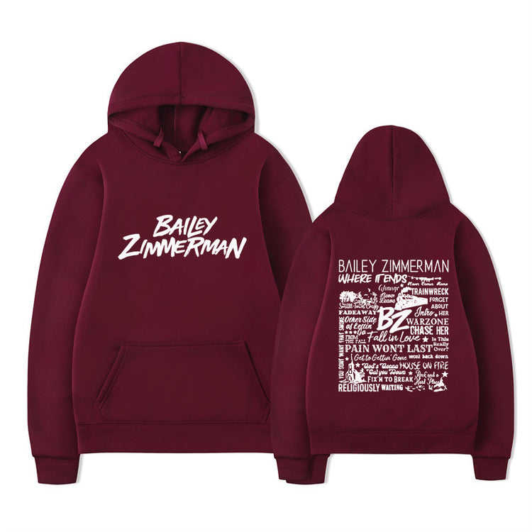 Bailey Zimmerman-feliratos uniszex pulóver