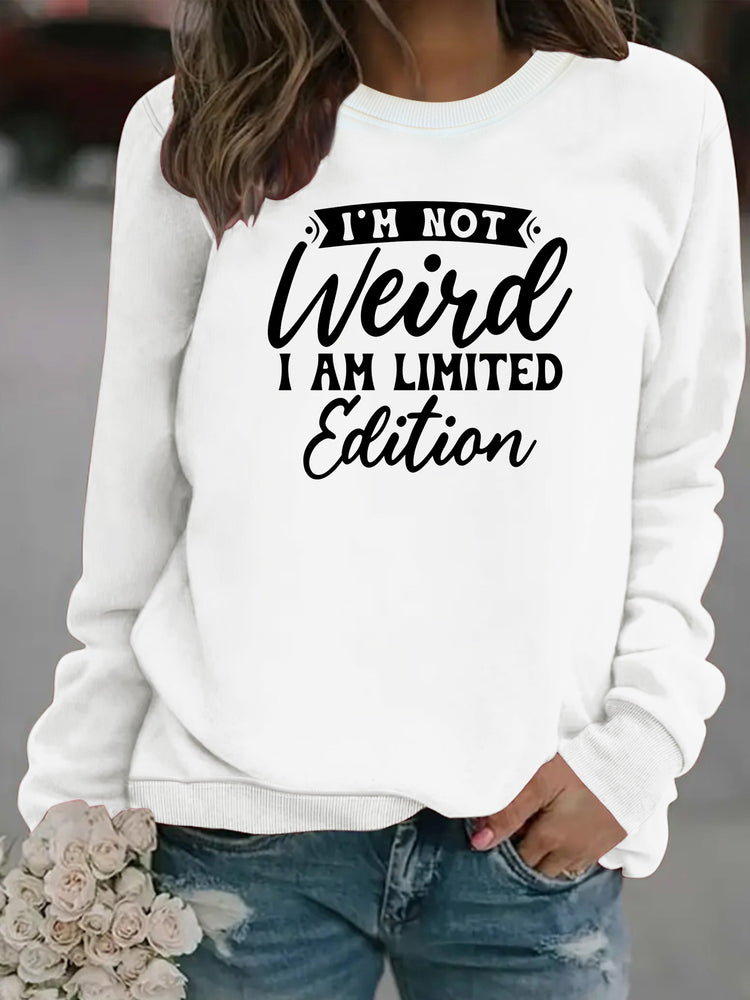 Feliratos női pulóver „Limited Edition” mintával