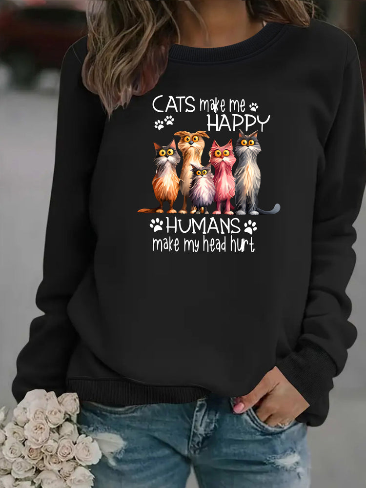 Round neck fleece hoodie