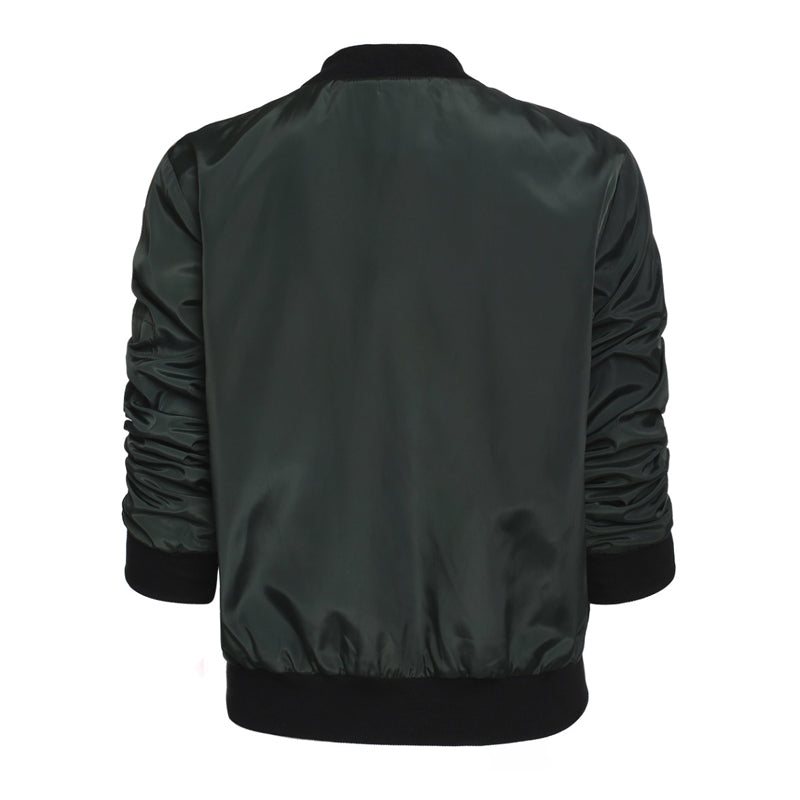 Women's bomber jacket with a zippered sleeve pocket