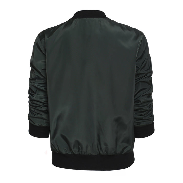 Women's bomber jacket with a zippered sleeve pocket