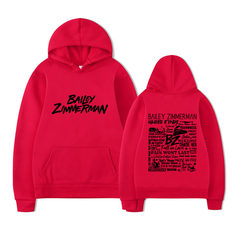 Bailey Zimmerman-feliratos uniszex pulóver