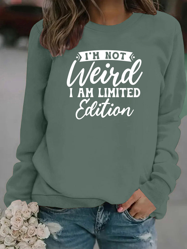 Feliratos női pulóver „Limited Edition” mintával