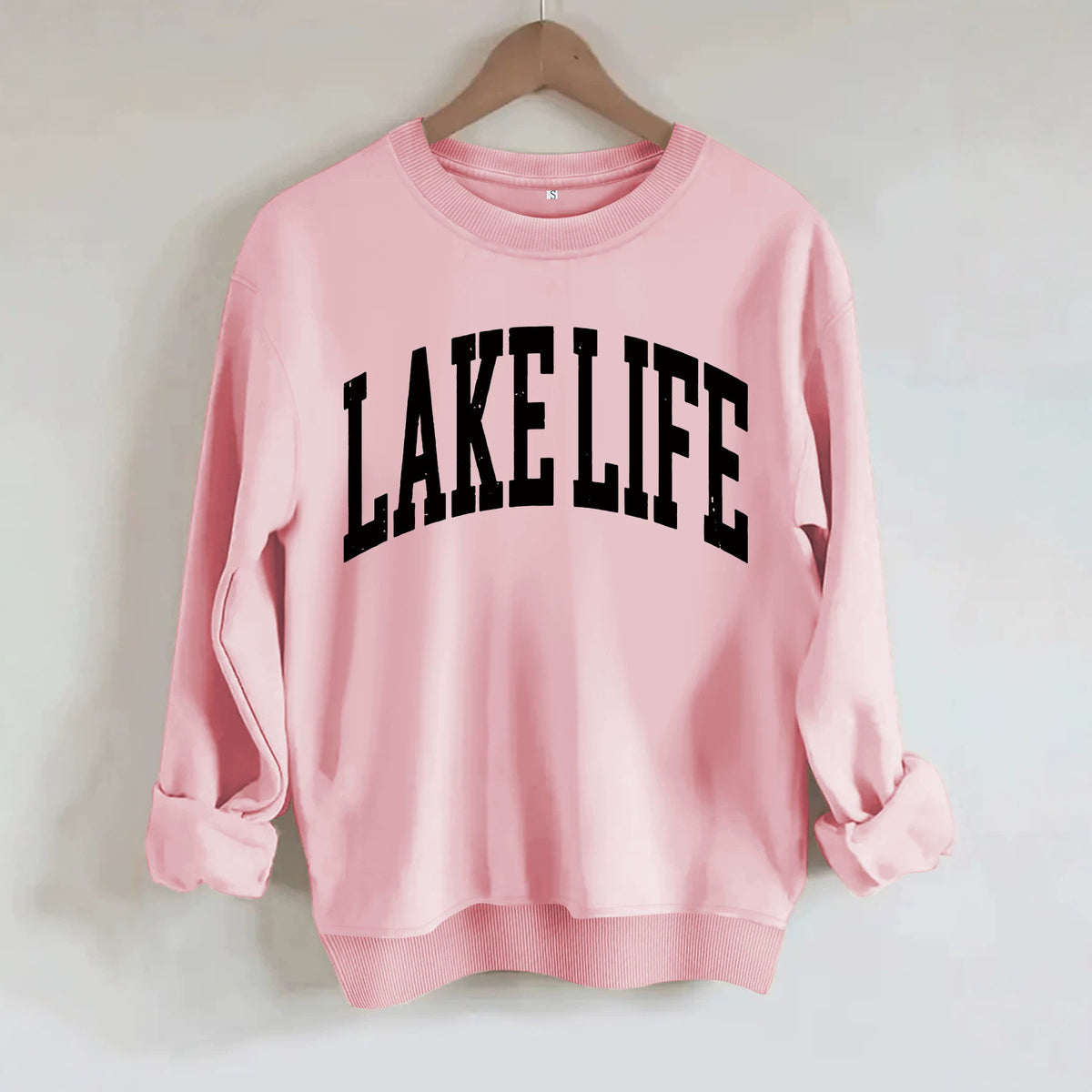 Női pulóver „Lake Life” felirattal