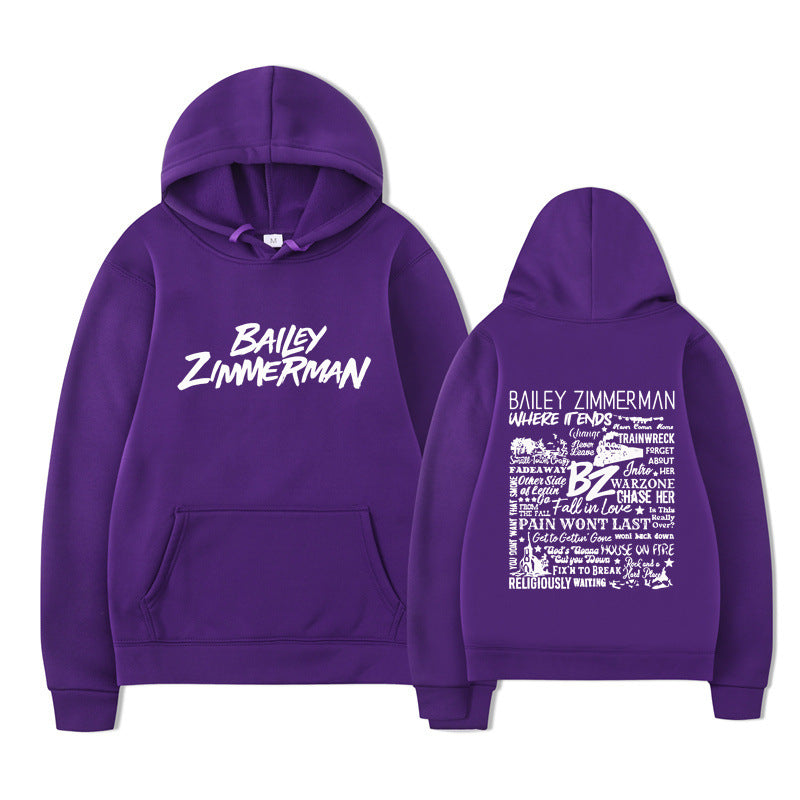 Bailey Zimmerman-feliratos uniszex pulóver