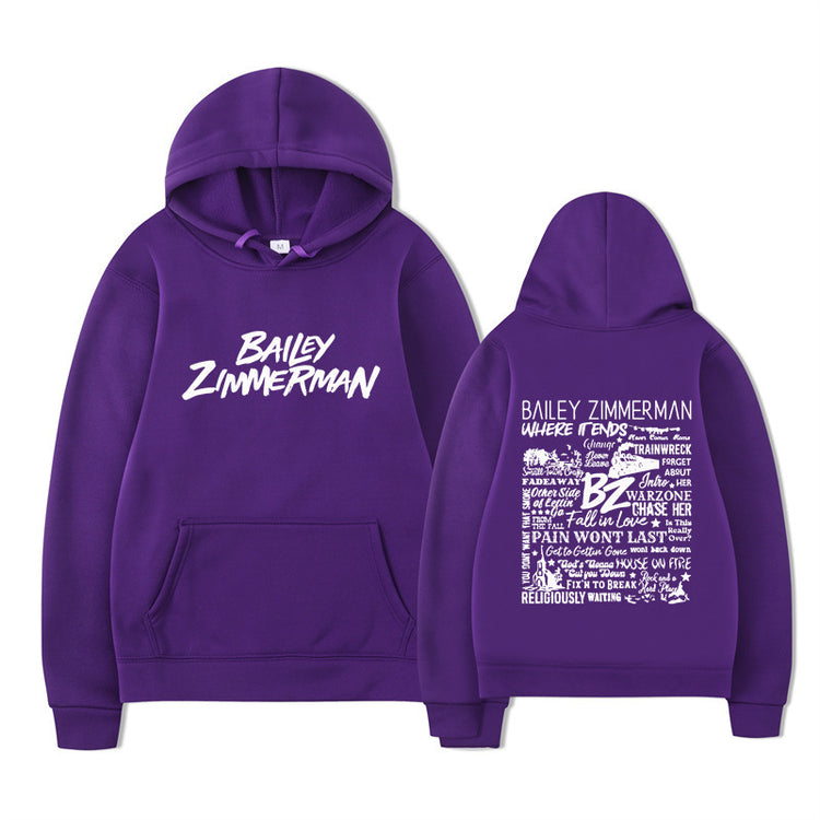 Bailey Zimmerman-feliratos uniszex pulóver