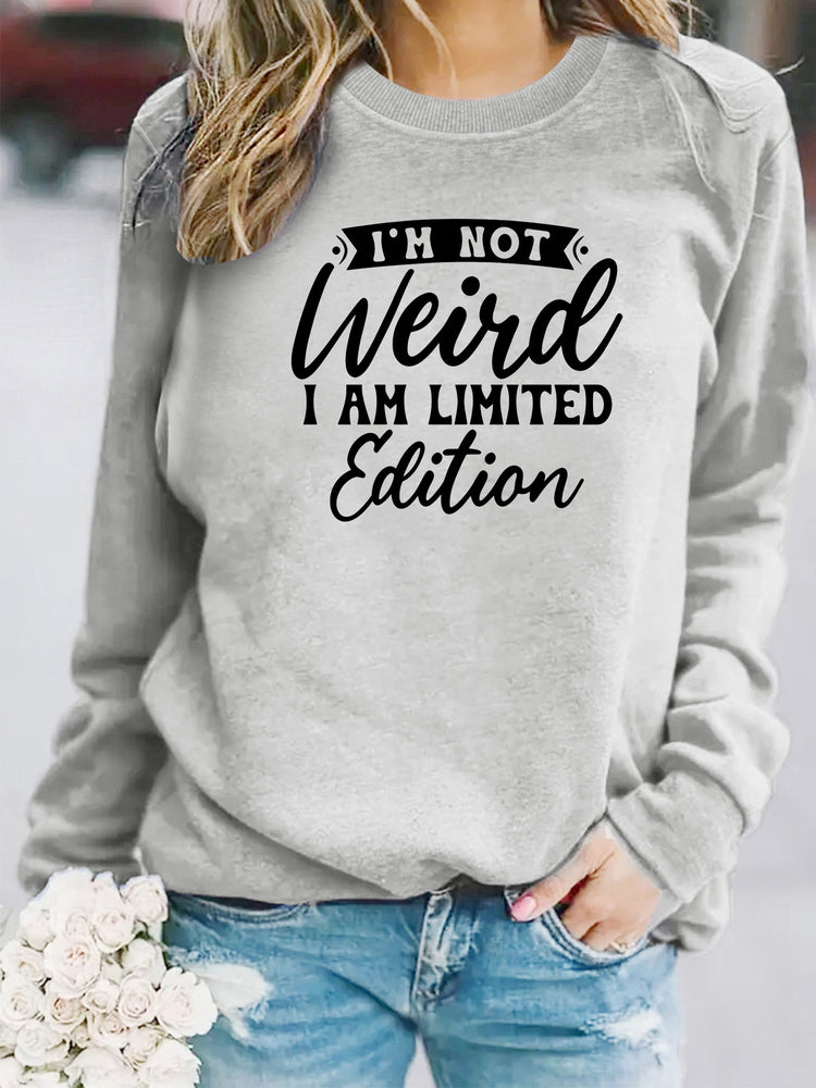 Feliratos női pulóver „Limited Edition” mintával