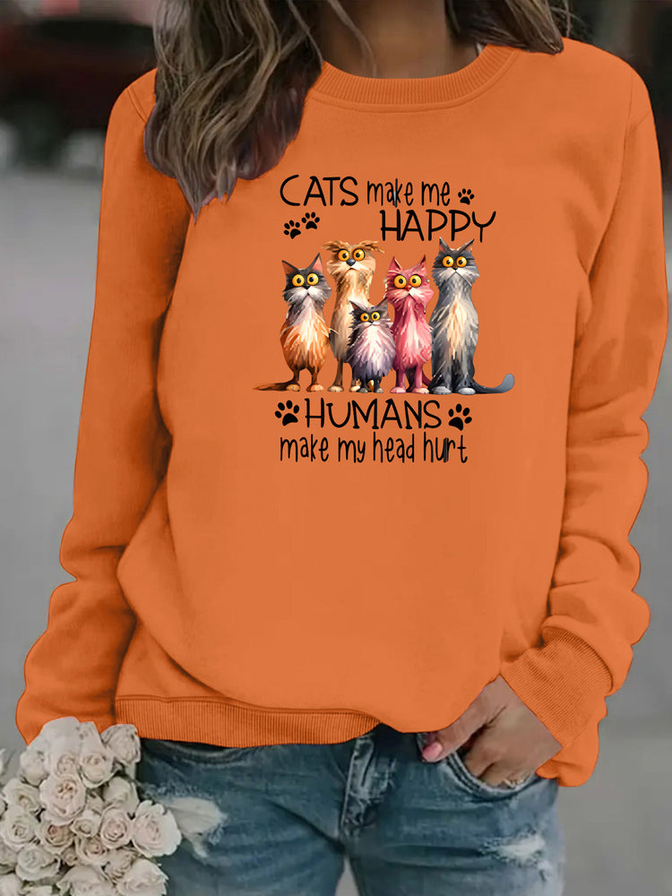 Round neck fleece hoodie