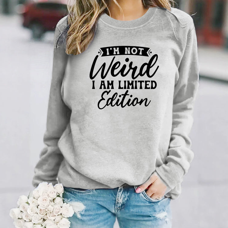 Feliratos női pulóver „Limited Edition” mintával