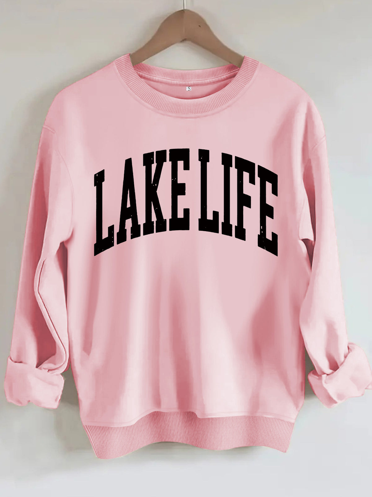 Női pulóver „Lake Life” felirattal