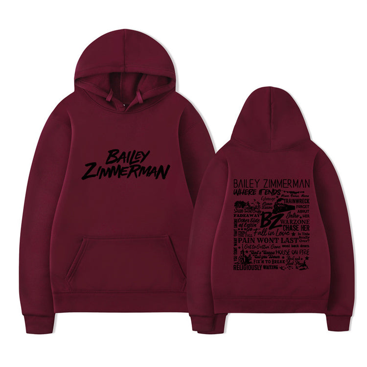 Bailey Zimmerman-feliratos uniszex pulóver