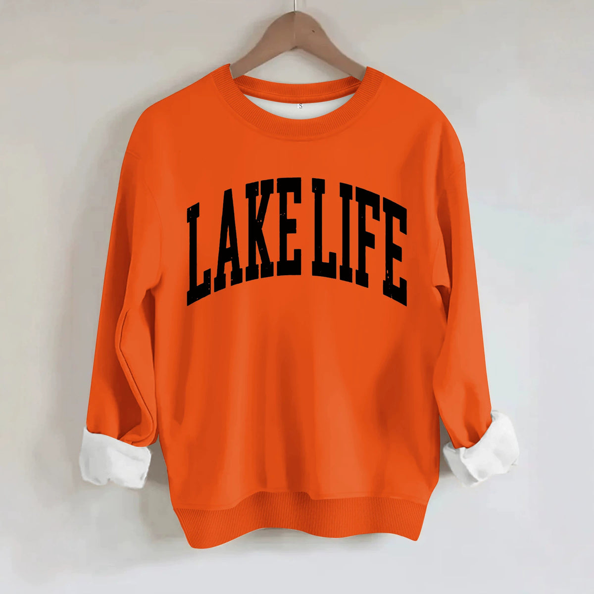 Női pulóver „Lake Life” felirattal