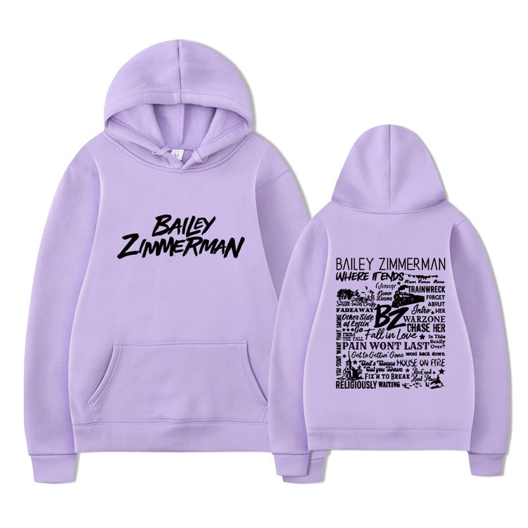 Bailey Zimmerman-feliratos uniszex pulóver