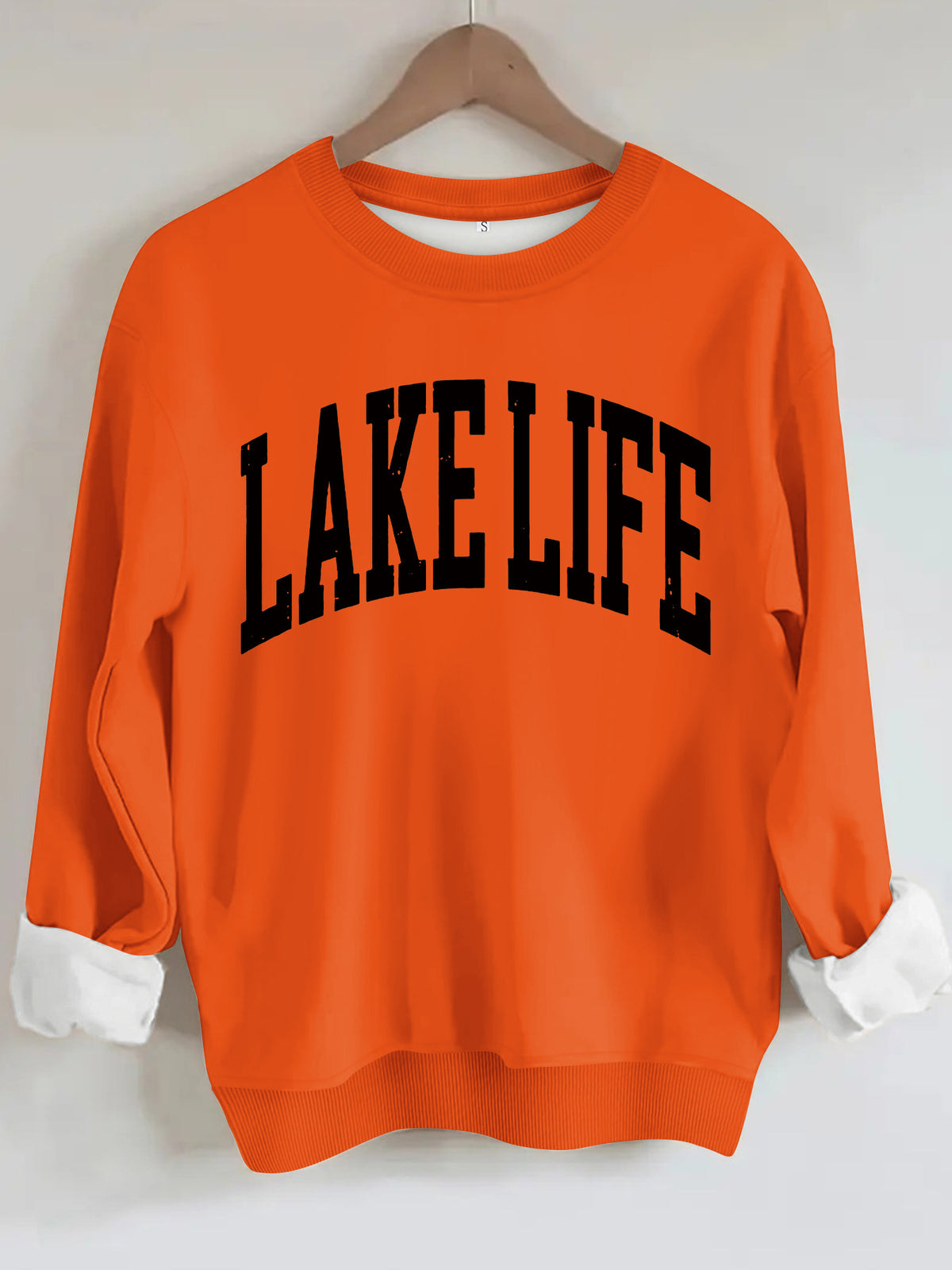 Női pulóver „Lake Life” felirattal
