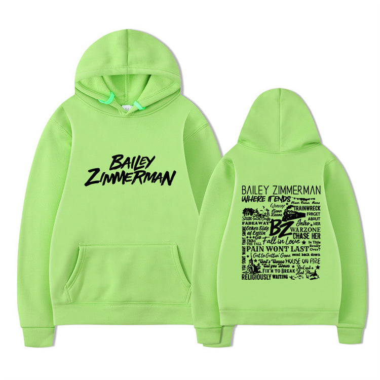 Bailey Zimmerman-feliratos uniszex pulóver