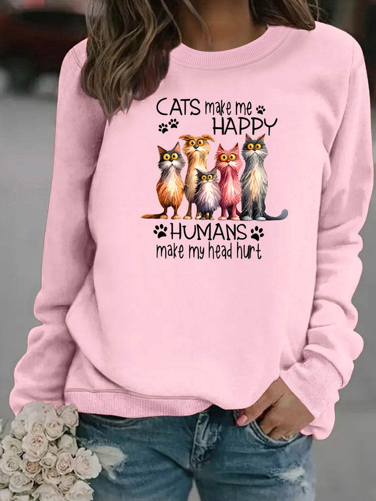 Round neck fleece hoodie