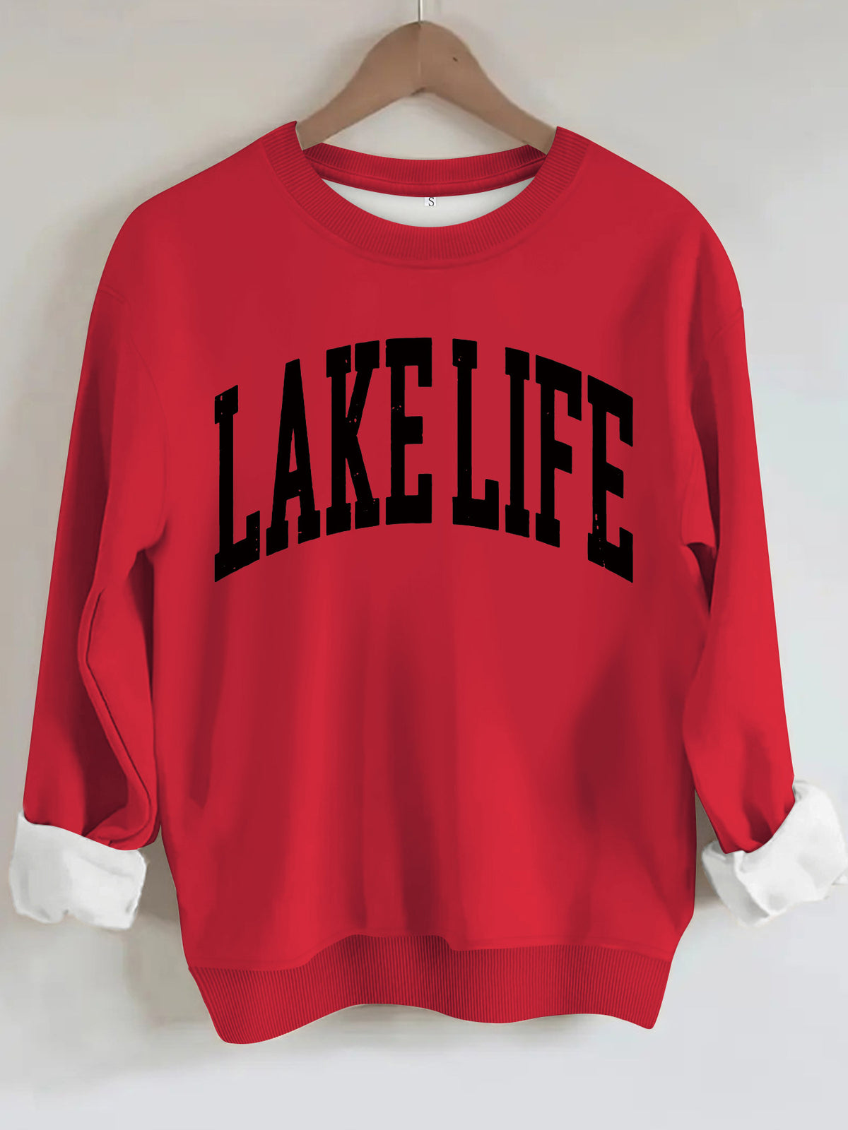 Női pulóver „Lake Life” felirattal