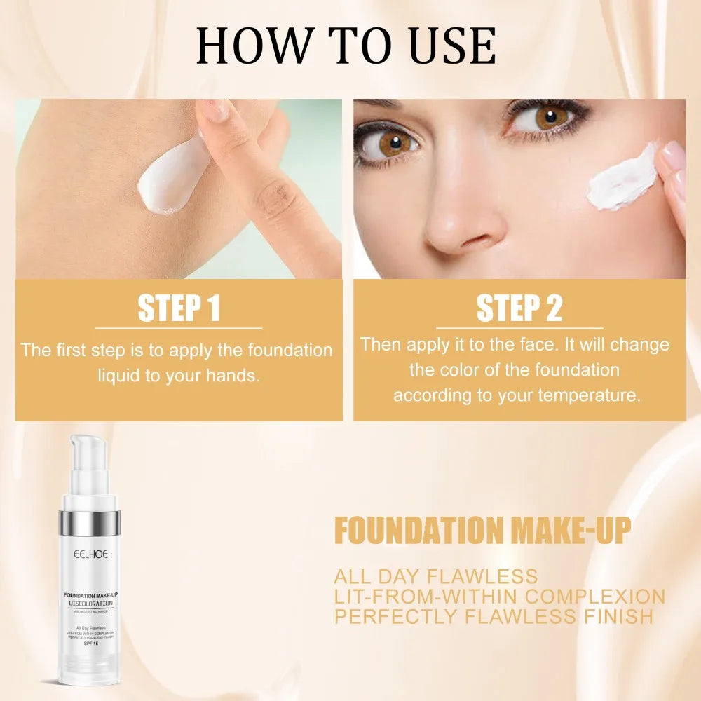 EELHOE színváltozó folyékony alapozó – 30 ml