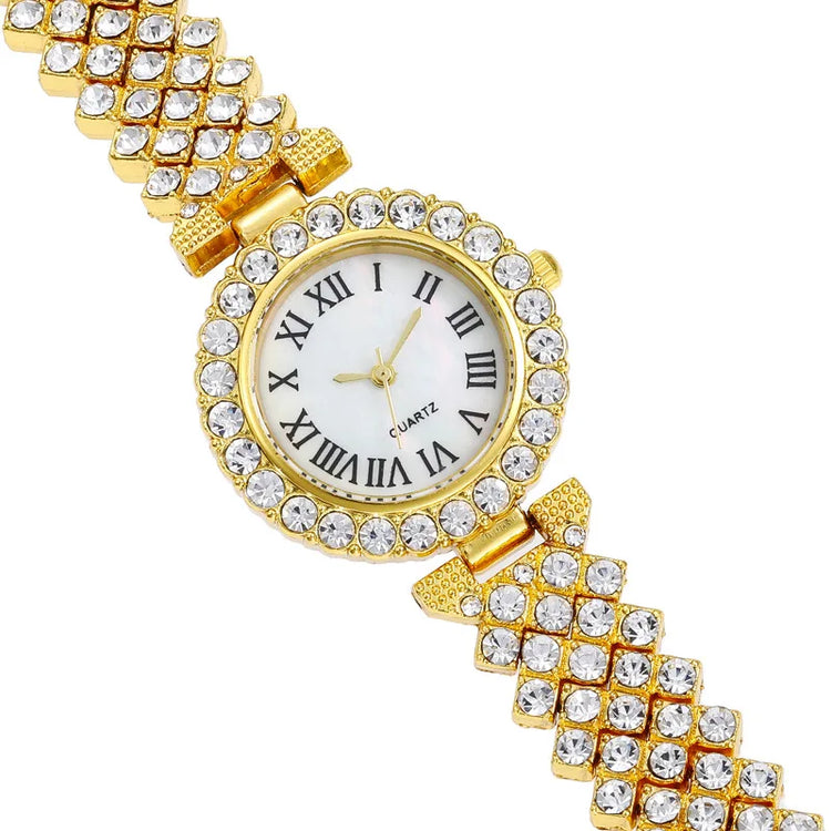 Women's quartz watch with stainless steel band
