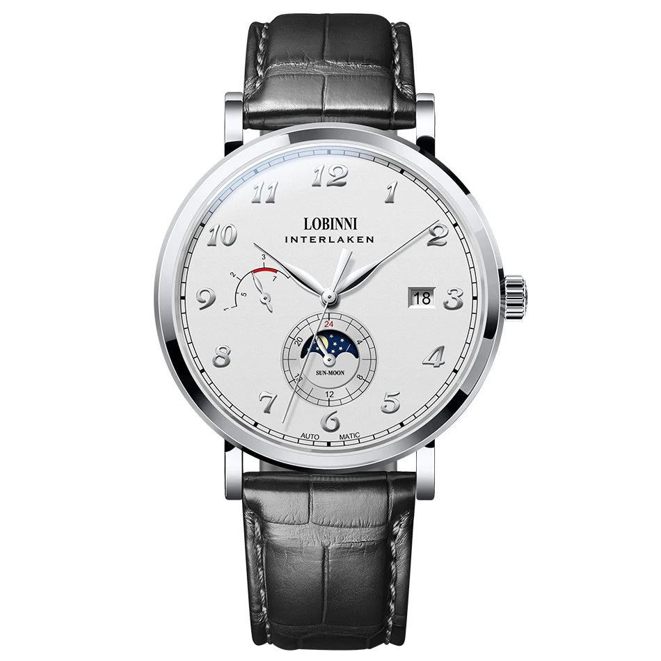 LOBINNI 686009 automatic men’s watch – with sapphire crystal, 42 mm