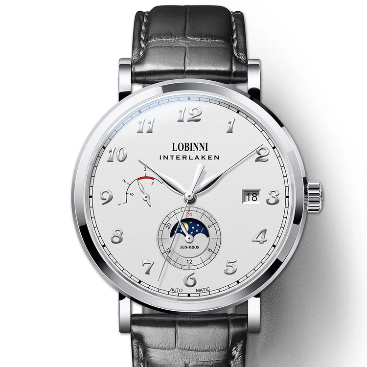 LOBINNI 686009 automatic men’s watch – with sapphire crystal, 42 mm