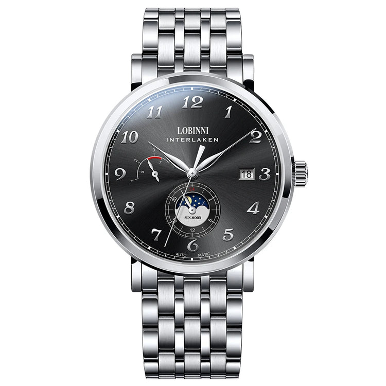 LOBINNI 686009 automatic men’s watch – with sapphire crystal, 42 mm