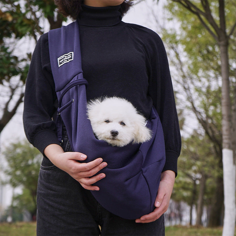 Pet carrier shoulder bag with phone pocket
