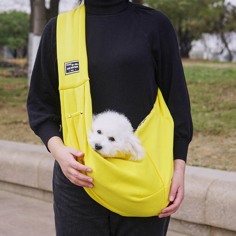 Pet carrier shoulder bag with phone pocket