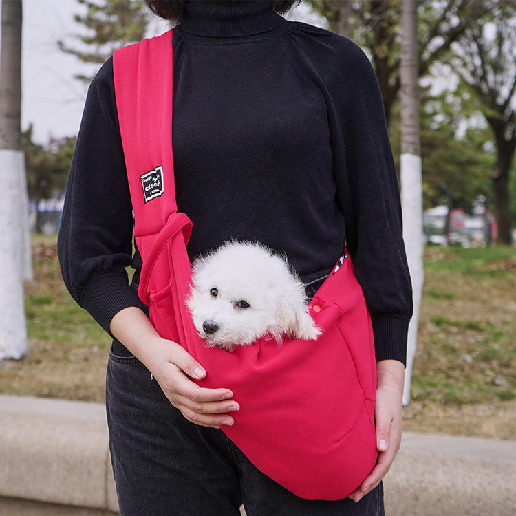 Pet carrier shoulder bag with phone pocket
