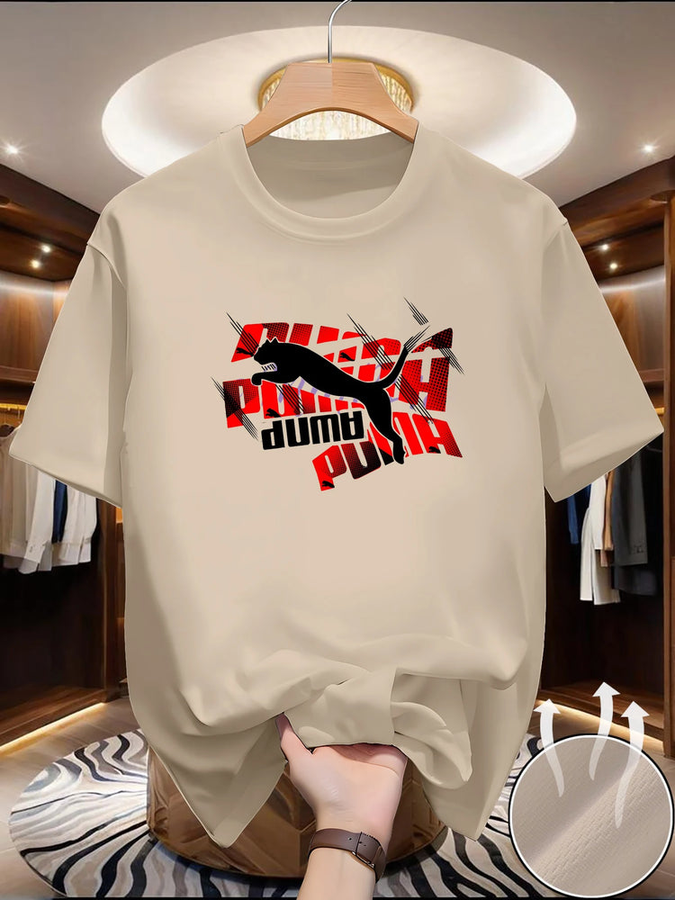 Men’s patterned polyester T-shirt