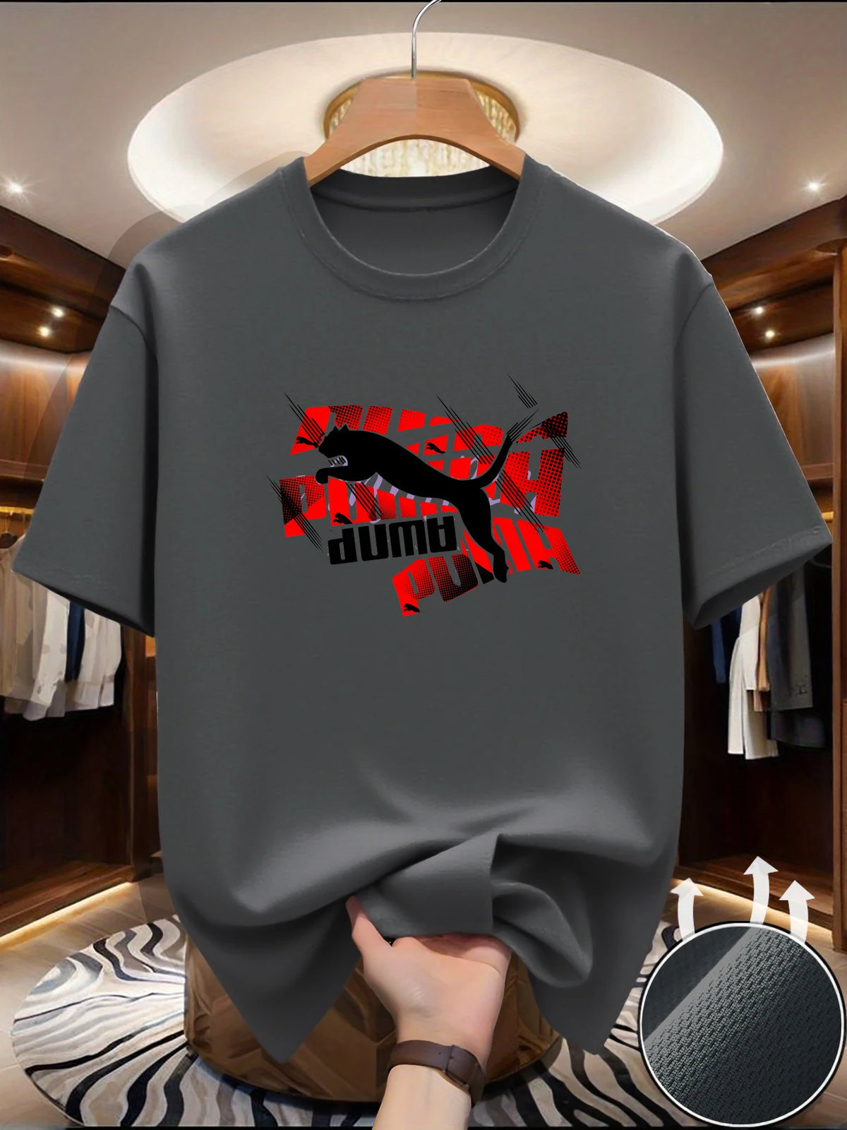 Men’s patterned polyester T-shirt